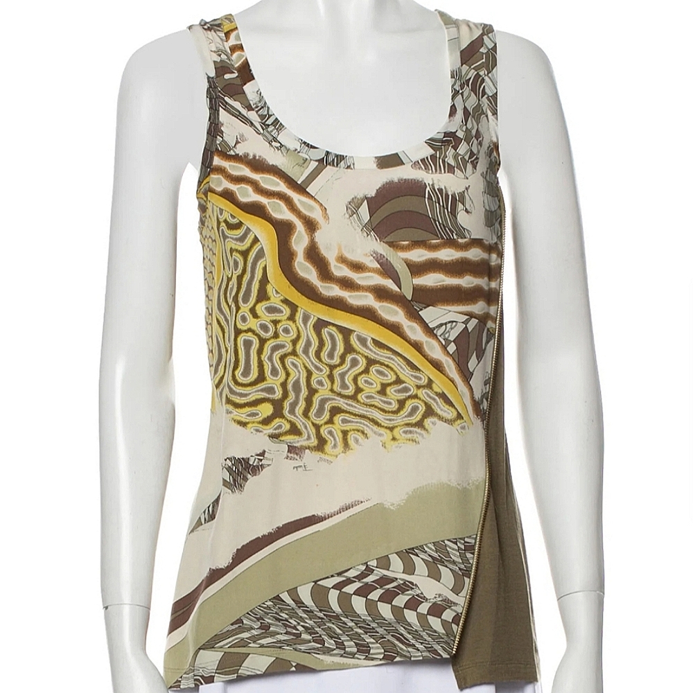 Emilio Pucci Printed Scoop Neck Top.